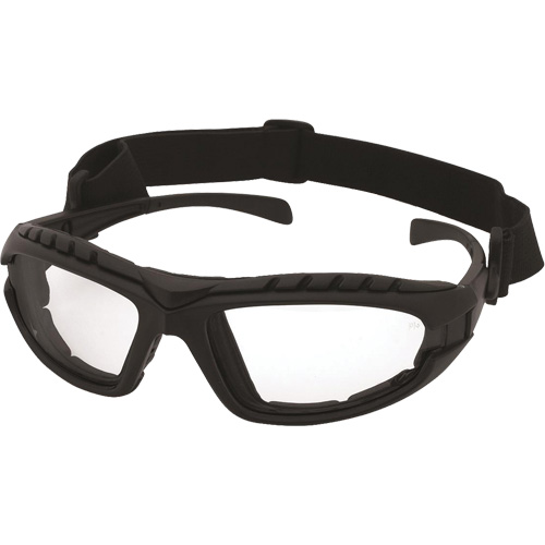 Lunettes de s&eacute;curit&eacute; &agrave; monture noire Dustdevil, Lentille Transparent, Antibu&eacute;e/Anti-&eacute;gratignures, ANSI Z87+/R&eacute;pond ou surpasse la norme CSA Z94.3 M & M Nord Ouest Inc