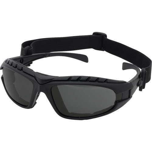 Lunettes de s&eacute;curit&eacute; &agrave; monture noire Dustdevil, Lentille Gris, Antibu&eacute;e/Anti-&eacute;gratignures, ANSI Z87+/R&eacute;pond ou surpasse la norme CSA Z94.3 M & M Nord Ouest Inc
