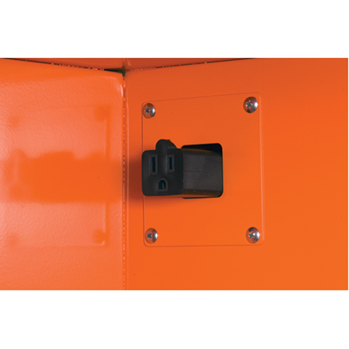 Emergency Preparedness Storage Cabinets, Steel, 4 Shelves, 65" H x 43" W x 18" D, Orange M & M Nord Ouest Inc