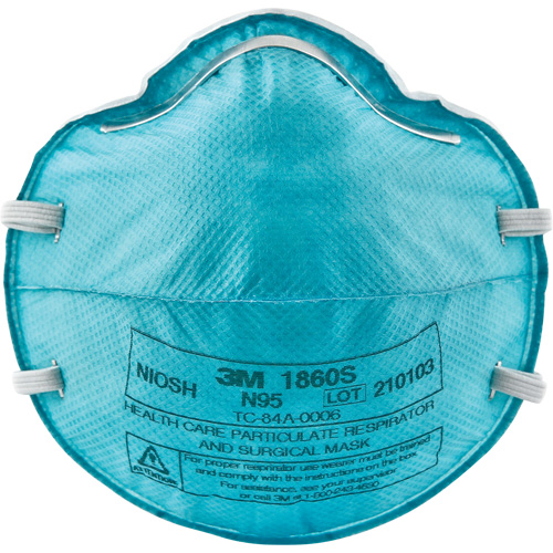 Respirateur 1860S contre les particules pour les soins de la sant&eacute;, N95, Certifi&eacute; NIOSH, Petit M & M Nord Ouest Inc
