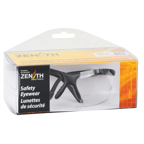 Lunettes de s&eacute;curit&eacute; s&eacute;rie Z1800 avec verres de lecture, Anti-&eacute;gratignures, Transparent, Dioptrie 2,5 M & M Nord Ouest Inc