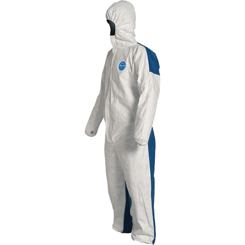 Hooded Coveralls, 4X-Large, Blue/White, Tyvek&reg; 400 D M & M Nord Ouest Inc