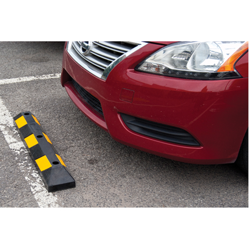 Parking Curb, Rubber, 3' L, Black/Yellow M & M Nord Ouest Inc