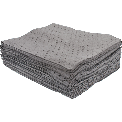 Feuilles absorbantes li&eacute;es de premi&egrave;re qualit&eacute;, Universel, 15" x 17", 15 gal. d'absorption M & M Nord Ouest Inc