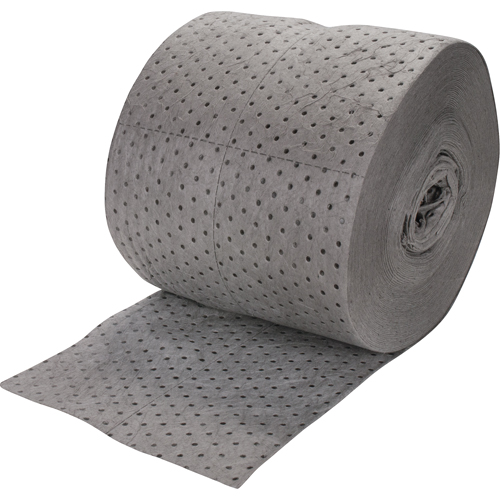 Premium Bonded Sorbent Rolls, Heavyweight, 150' L x 15" W, 25 gal. Absorbancy M & M Nord Ouest Inc