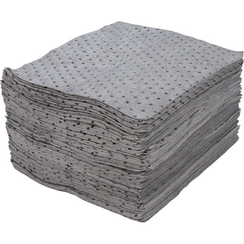Feuilles absorbantes en fibres fines de premi&egrave;re qualit&eacute;, Universel, 15" x 17", 30 gal. d'absorption M & M Nord Ouest Inc