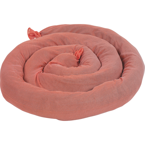 Remblais tubulaires absorbants, Mati&egrave;res dangereuses, Absorption 50 gal., 3" la x 8' lo, Pqt de 15 M & M Nord Ouest Inc