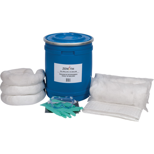 Trousse de lutte contre les d&eacute;versements de premi&egrave;re qualit&eacute; pour camion, Huile seulement, Baril, Absorbance de 10 gal. US M & M Nord Ouest Inc
