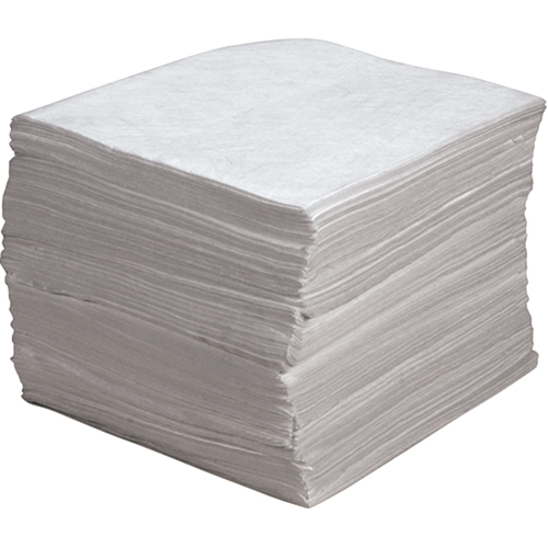 Premium Meltblown Sorbent Pads, Oil Only, 15" x 17", 30 gal. Absorbancy M & M Nord Ouest Inc