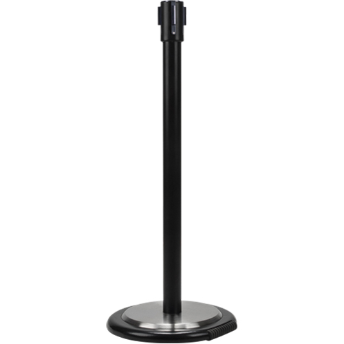 Poteau r&eacute;cepteur pour barri&egrave;res sur pieds pour le contr&ocirc;le des foules avec roues, Hauteur de 35", Noir M & M Nord Ouest Inc
