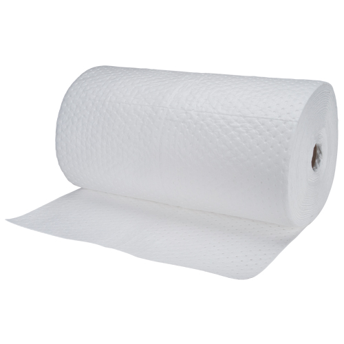 Rouleaux absorbants en fibres fines de calibre industriel, Poids moyen, 150' lo x 30" la, Absorption 50 gal. M & M Nord Ouest Inc