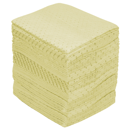 Industrial-Grade Fine Fibre Sorbent Pads, Hazmat, 15" x 17", 40 gal. Absorbancy M & M Nord Ouest Inc