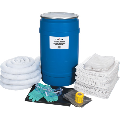 Spill Kit, Oil Only, Drum, 30 US gal. Absorbancy M & M Nord Ouest Inc