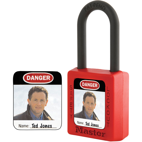 &eacute;tiquettes d'identification &agrave; photo pour cadenas en thermoplastique Zenex M & M Nord Ouest Inc