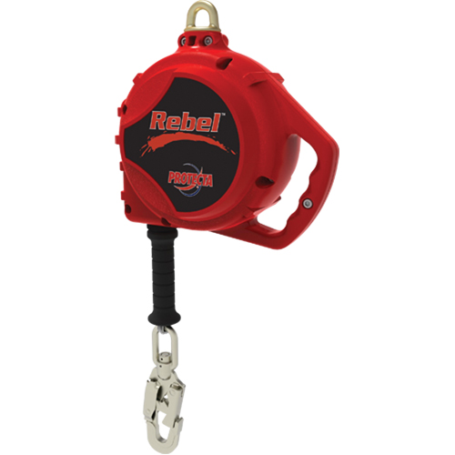 Rebel Self-Retracting Lifeline, 20', Galvanized Steel, Swivel M & M Nord Ouest Inc