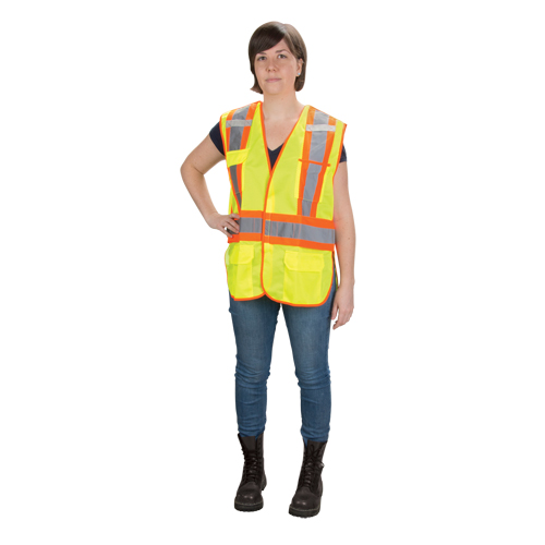 CSA Compliant High Visibility Surveyor Vest, High Visibility Lime-Yellow, X-Large, Polyester M & M Nord Ouest Inc