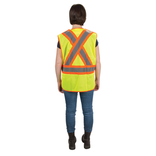 CSA Compliant High Visibility Surveyor Vest, High Visibility Lime-Yellow, X-Large, Polyester M & M Nord Ouest Inc