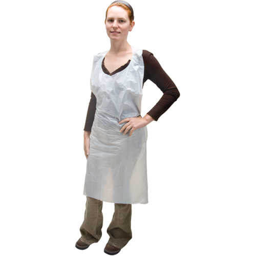 Polyethylene Aprons, Polyethylene, White, 35" W x 46" L M & M Nord Ouest Inc