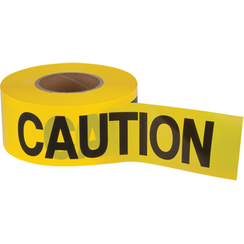 Ruban pour barricade Caution, Anglais, 3" la x 1000' lo, 1,5 mil, Noir sur jaune M & M Nord Ouest Inc