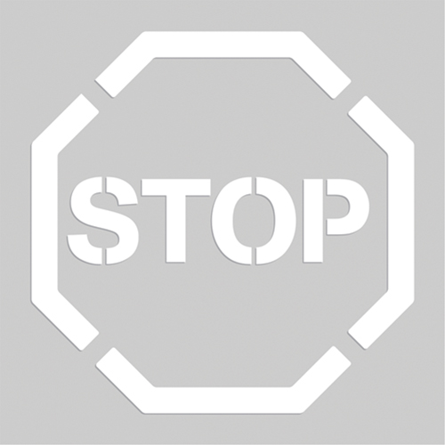 Pochoirs de marquage du sol - Stop, Pictogramme, 20" x 20" M & M Nord Ouest Inc