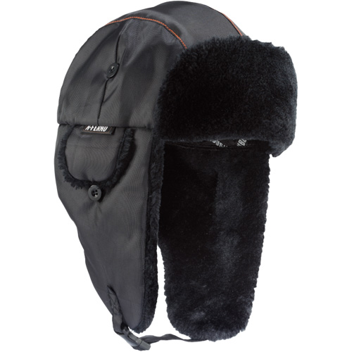 Chapeau de trappeur classique N-Ferno 6802, Doublure en Fourrure synth&eacute;tique, Moyen/Petit, Noir M & M Nord Ouest Inc