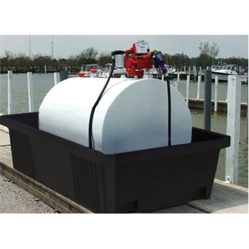 Poly-Tank&reg; Containment Unit 550 With Drain, 113" L x 71" W x 32" H, 750 US gal. Capacity M & M Nord Ouest Inc