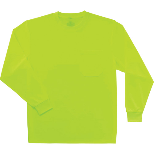 Chandail &agrave; manches longues non certifi&eacute; GloWear 8091, Polyester, Petit, Jaune lime haute visibilit&eacute; M & M Nord Ouest Inc