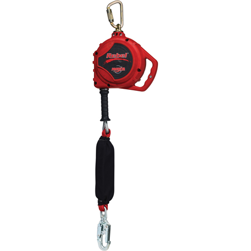 Rebel Self Retracting Lifeline for Leading Edge, 20', Galvanized Steel, Swivel M & M Nord Ouest Inc