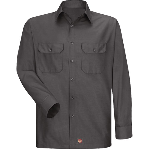 Long Sleeve Ripstop Shirt, Men's, 3X-Large, Charcoal M & M Nord Ouest Inc