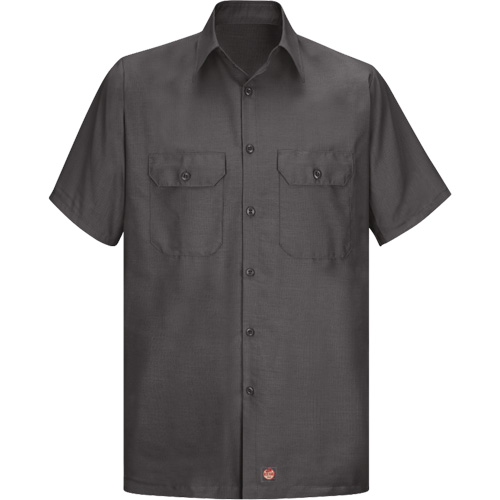 Short Sleeve Ripstop Shirt, Men's, Large (Tall), Charcoal M & M Nord Ouest Inc