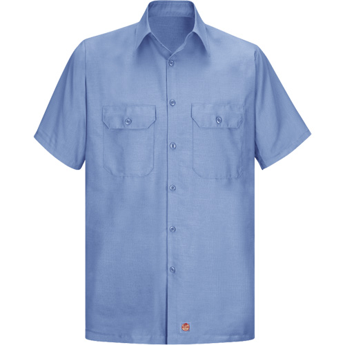 Short Sleeve Ripstop Shirt, Men's, Large (Tall), Blue M & M Nord Ouest Inc