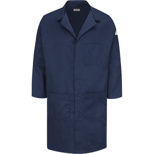 Excel FR&reg; ComforTouch&reg; Lab Coat, Cotton, Large, Navy Blue M & M Nord Ouest Inc