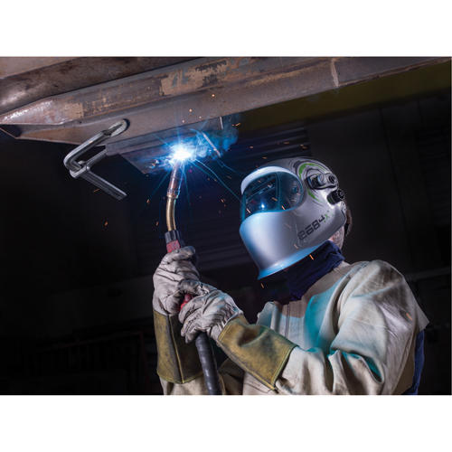 e684 Welding Helmets, 3.94" L x 1.97" W View Area, 4/5 - 13 Shade Range, Silver M & M Nord Ouest Inc