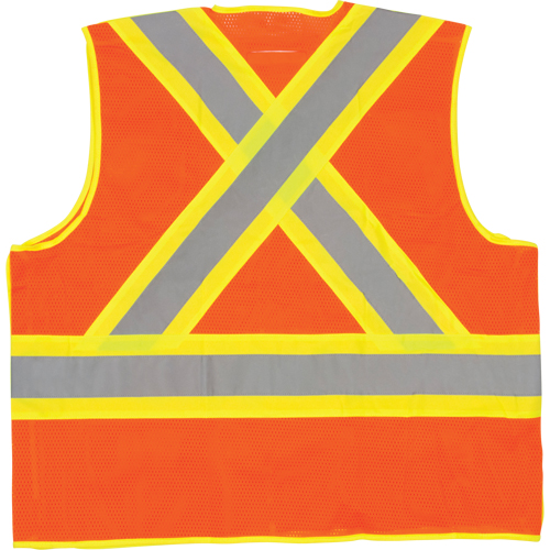 5-Point Tear-Away Premium Safety Vest , High Visibility Orange, Large/X-Large, Polyester M & M Nord Ouest Inc