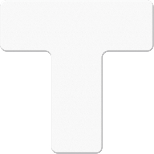 Marqueurs all&eacute;g&eacute;e/5S Armor Stripe, T, 6" lo x 6" la, Blanc, Plastique M & M Nord Ouest Inc