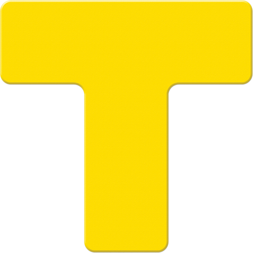 Marqueurs all&eacute;g&eacute;e/5S Armor Stripe, T, 6" lo x 6" la, Jaune, Plastique M & M Nord Ouest Inc