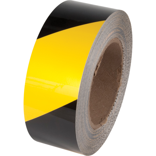 Tuff Mark&reg; Floor Marking Tape, 2" x 100', Polyester, Black and Yellow M & M Nord Ouest Inc
