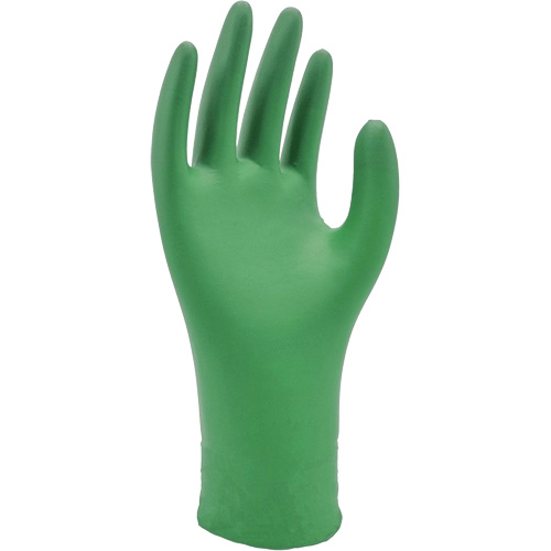 6110PF Biodegradable Gloves, X-Small, Nitrile, 4-mil, Powder-Free, Green M & M Nord Ouest Inc
