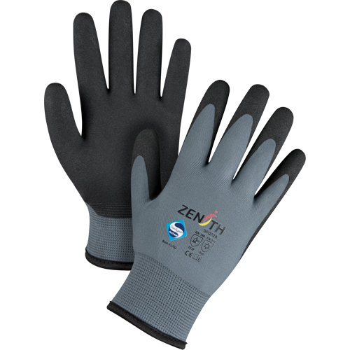 Gants enduits de premi&egrave;re qualit&eacute; ZX-30°, 10/T-Grand, R&ecirc;vetement PVC, Calibre 15, Enveloppe en Nylon M & M Nord Ouest Inc