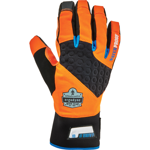 Gants utilitaires thermiques haute visibilit&eacute; performants et &eacute;tanches ProFlex 818WP, Paume Polyur&eacute;thane, Taille Petit M & M Nord Ouest Inc