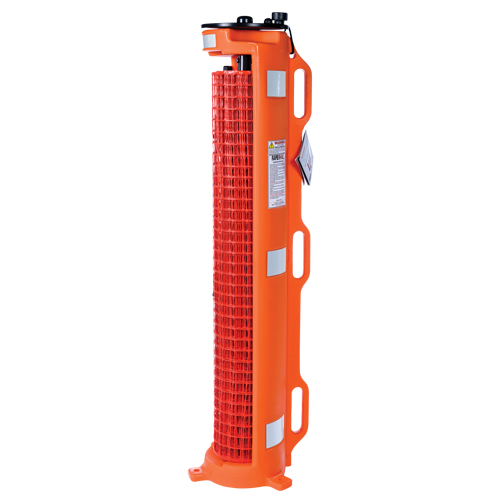 Barri&egrave;re avec roues , 50' lo, Plastique, Orange M & M Nord Ouest Inc