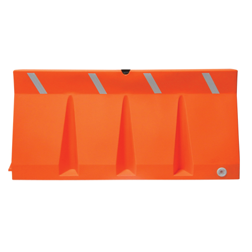Traffic Barriers, Water-Filled, 69.75" L x 33.75" H, Orange M & M Nord Ouest Inc