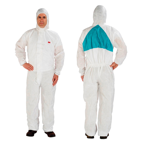 Protective Coveralls, 4X-Large, White, Polypropylene/SMS M & M Nord Ouest Inc