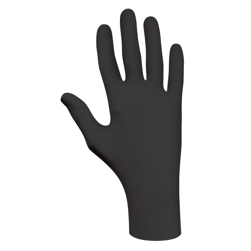 Gants biod&eacute;gradables 6112PF, T-petit, Nitrile, 4 mils, Sans poudre, Noir M & M Nord Ouest Inc