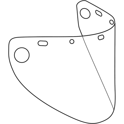 Visi&egrave;re d&eacute;coup&eacute;e &agrave; l'emporte-pi&egrave;ce et form&eacute;e Dynamic, Polycarbonate, Teinte Transparent M & M Nord Ouest Inc