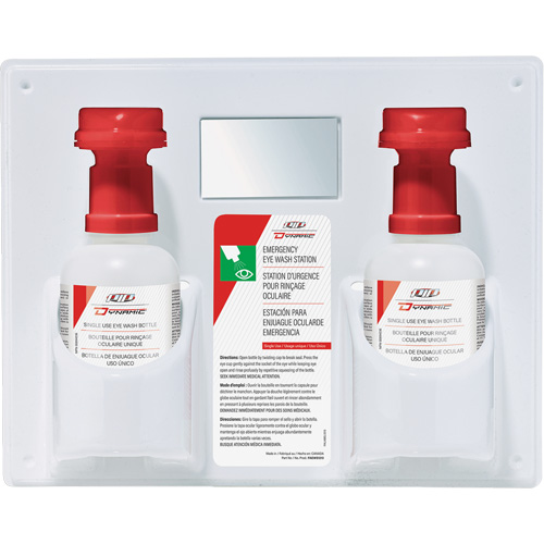 Dynamic Single-Use Eyewash Station with Isotonic Solution, Double M & M Nord Ouest Inc