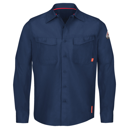 IQ Endurance&reg; Men's Work Shirts, Small, Navy Blue M & M Nord Ouest Inc