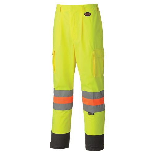 6009 Breathable Traffic Safety Pants, Polyester, X-Small, High Visibility Lime-Yellow M & M Nord Ouest Inc