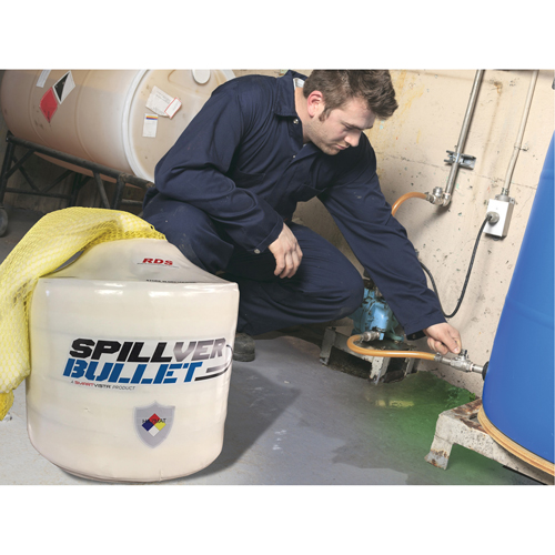 Spillver Bullet Hazmat Boom, Hazmat, 50' L x 5" W, 14 gal. Absorbancy M & M Nord Ouest Inc