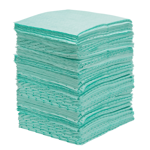 Premium Bonded Sorbent Pads, Hazmat, 15" x 18", 30 gal. Absorbancy M & M Nord Ouest Inc